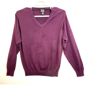 Jos A Banks Signature Collection V Neck Sweater Men'sLarge Burgundy Pima Cotton